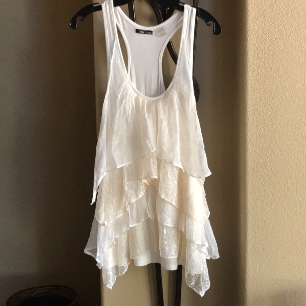 LinQ Silk Lace Tiered Top